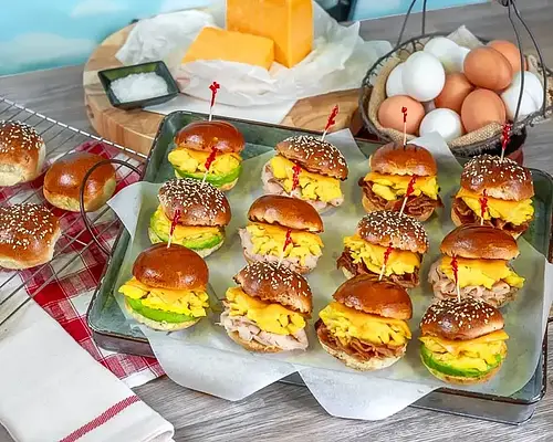 Mini Breakfast Sliders Tray